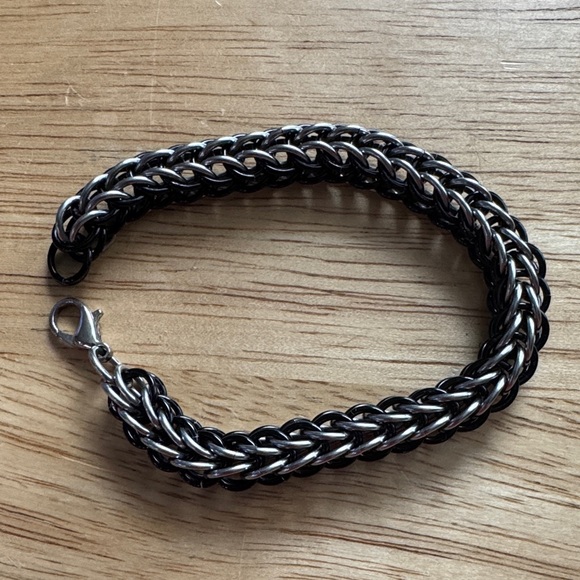 Stainless steel black & silver Chain Bracelet - Picture 4 of 6